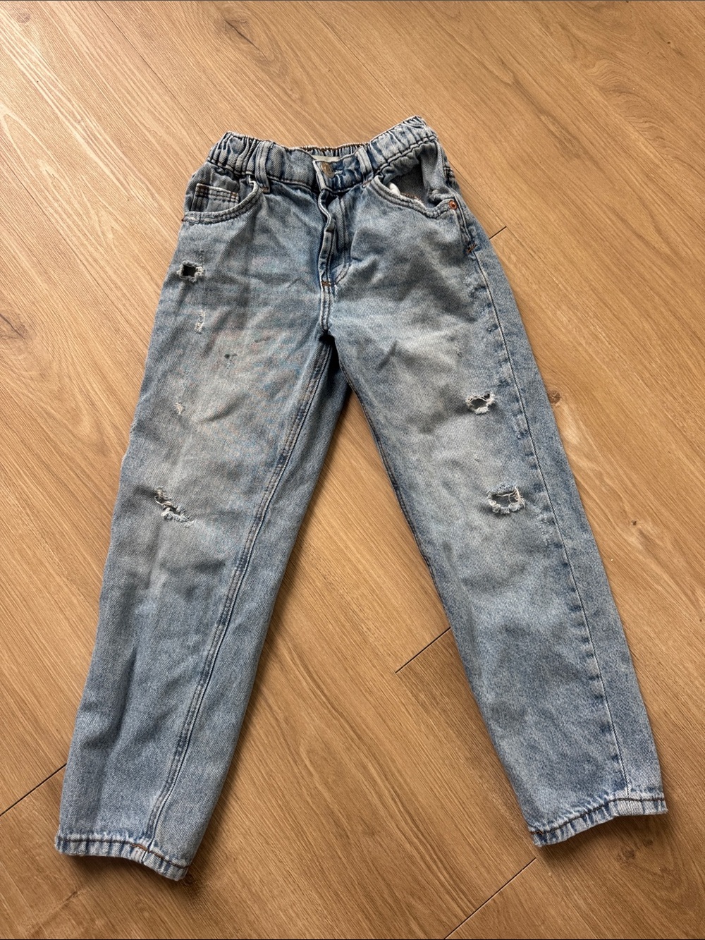 ZARA KIDS Light Blue Distressed Jeans